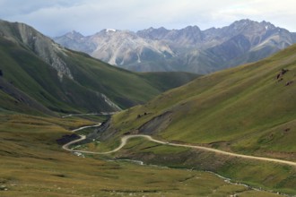 Kalmak Ashuu Pass (3446 m) between Son-Kul Lake and Keng-Suu in central Kyrgyzstan