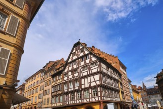 Strasbourg city facades in Alsace France