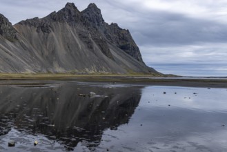 Viking village at Vestrahorn, Stokksnes, south coast, Iceland, Europe