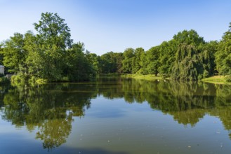 The lake at Royal Baths Park, Warsaw, Poland, Europe