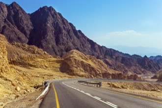 The road to Eilat - large international year-round resort. The highway connects Eilat city to the