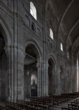 Autun, Cathedrale St-Lazare, begun 1120, northern nave wall facing east, St., Sankt, Saint