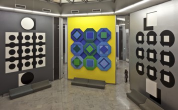 Aix en Provence, Vasarely MuseumBuilt 1973-76. op-art wall installations around 1975 v l n r Object