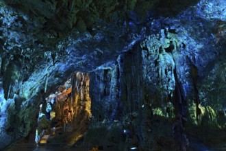 Light shows in St. Michael's Cave in Gibraltar in 2022