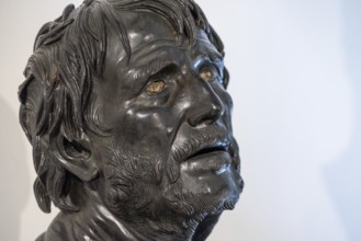 NAPLES, ITALY, MAY 06, 2022, Bust of great philosopher Seneca, Southern Italy