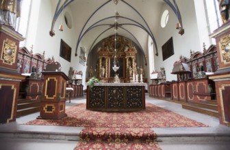 The abbey church, St. Stephanus and St. Vitus, Abbey Castle Corvey in Hoexter, Weserbergland, North