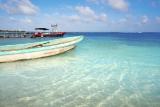 Mahahual Caribbean beach in Costa Maya of Mayan Mexico