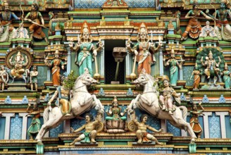 Hindu temple with indian gods in kuala lumpur malaysia