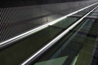 Facade of a modern office building in Frankfurt, Germany, Europe