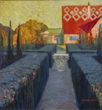 My home, Atilio Boveri, 1925, oil on table, pollensa museum, Majorca, Balearic Islands, Spain,
