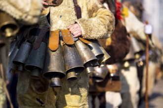 Participants take part in the International Festival of Masquerade Games Surva. The festival
