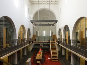 Former monastery church after conversion into an office block, view to the choir, St., Sankt, Saint