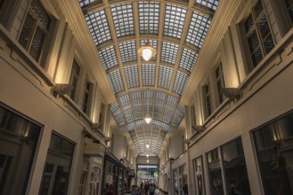 Ostend, West Flanders, Belgium, 10 26 2019 The James Ensor Gallery, a shopping mall in art nouveau