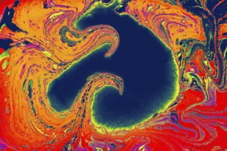 Abstract creative marble pattern texture. Traditional art of Ebru marbling