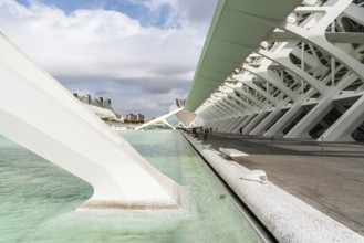 Valencia, Spain, July 30, 2023: View of the City of Arts and Sciences. It was designed by famous
