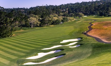 A view of Pebble Beach golf course, Monterey, California, USA, North America