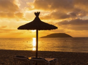 Mallorca sunrise in Magaluf Palmanova beach Magalluf in Balearic Islands Spain