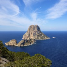 Ibiza Es Vedra and Vedranell from Torre des Savinar Sant Josep in Balearic Islands