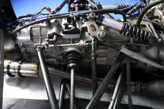 Formula one car engine detail