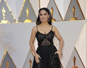 Salma Hayek at the 89th Annual Academy Awards held at the Hollywood and Highland Center in