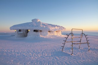 Ski Rack and Café in Yllas, Finland, Europe