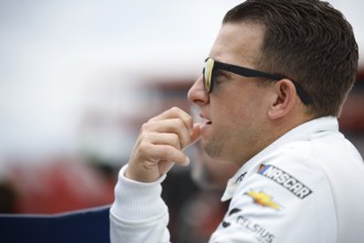 AJ Allmendinger gets ready to qualify for the Iowa Corn 350 Powered by Ethanol in Newton, IA, USA,