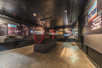 Anderlecht, Brussels- Belgium, 07 16 2019, Interior exposition of the life and work of the Brussels
