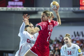 LUBIN, POLAND - FEBRUARY 28, 2024: qualifications for the European Championships handball women's