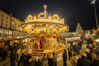 The Dresden Striezelmarkt is a Christmas market in Dresden. It has been held in Advent since 1434,