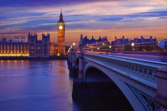 Big Ben Clock Tower London at Thames River England