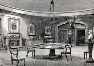 The Literary Saloon at Messers Blackwoods' etablishment, 45, Edinburgh, Scotland, 19th century