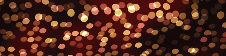 An illustration of a wide bokeh lights background banner