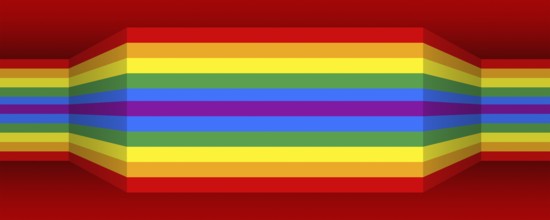 An illustration of a rainbow colors banner background