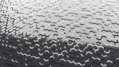An illustration of an abstract black and white cells background