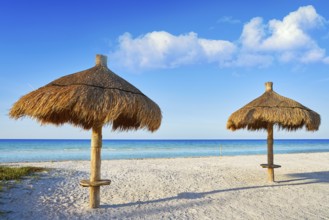Holbox Island beach sunroof palapa in Quintana Roo of Mexico
