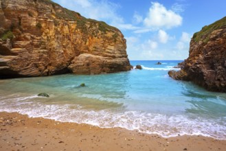 Playa las catedrales Catedrais beach in Ribadeo Galicia of Lugo Spain