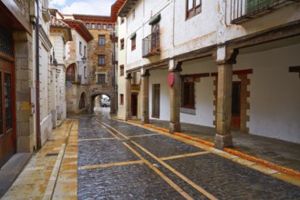 Mora de Rubielos village in Teruel Spain located on Gudar Javalambre Sierra