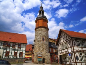 Saiger old tower in Stolberg at Harz Germany