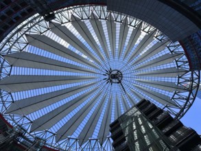 Roof construction at Potsdamer Platz in Berlin, Berlin, Germany, Europe