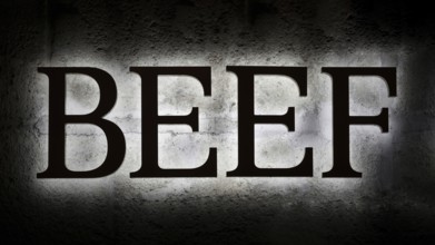 Luminous lettering Beef