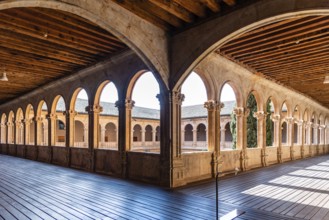 Salamanca, Spain, January 15, 2022: Cloister of The Monastery of San Esteban, Europe