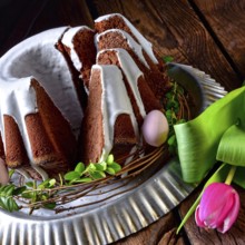 Delicious chocolate spring cake