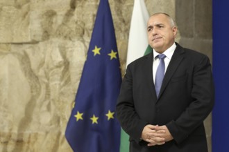 Sofia, Bulgaria - 12 January 2018: Prime Minister of Bulgaria Boyko Borissov attends the ceremony