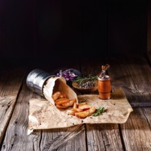 Rosemary Potato wedges from the oven