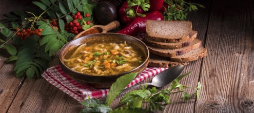 Polish beef tripe soup