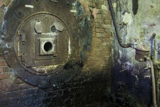 A picture of an old abandoned rusty machinery in Vercelli, Italy, Europe