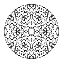 An image of a nice Mandala black and white