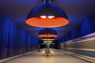 MUNICH, Germany, JANURAY 01, 2023, Scenic subway station Westfriedhof in Munich, Bavaria, Germany,