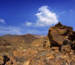 Canary islands in Tenerife Teide National Park mountain volcanic rocks