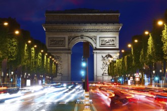 Arc de Triomphe in Paris Arch of Triumph sunset at France